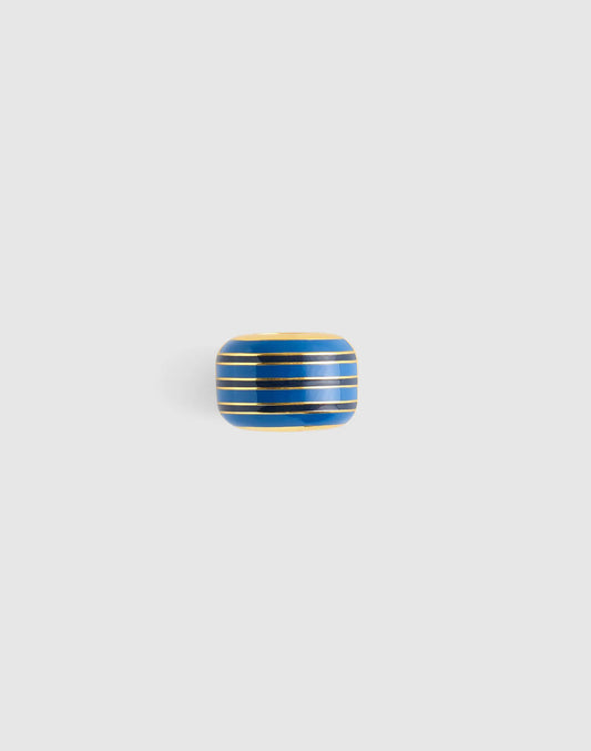 Striped Enamel Bead Clip Retro Blue | Madewell Popular