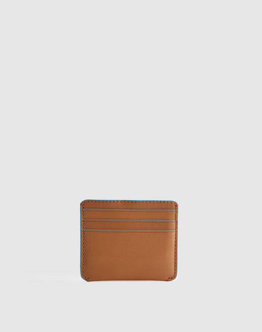 Curved Card Case in Leather Golden Tan | Madewell Everyday