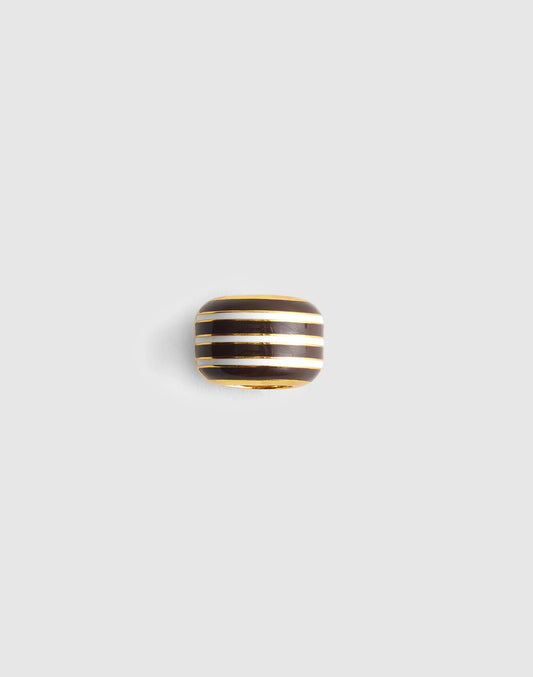 Striped Enamel Bead Clip Chocolate Plum | Madewell Recommended