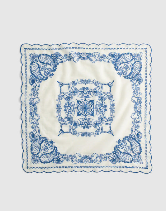 Organic Cotton Eyelet Bandana Bandana Eyelet Retro Blue | Madewell Premium