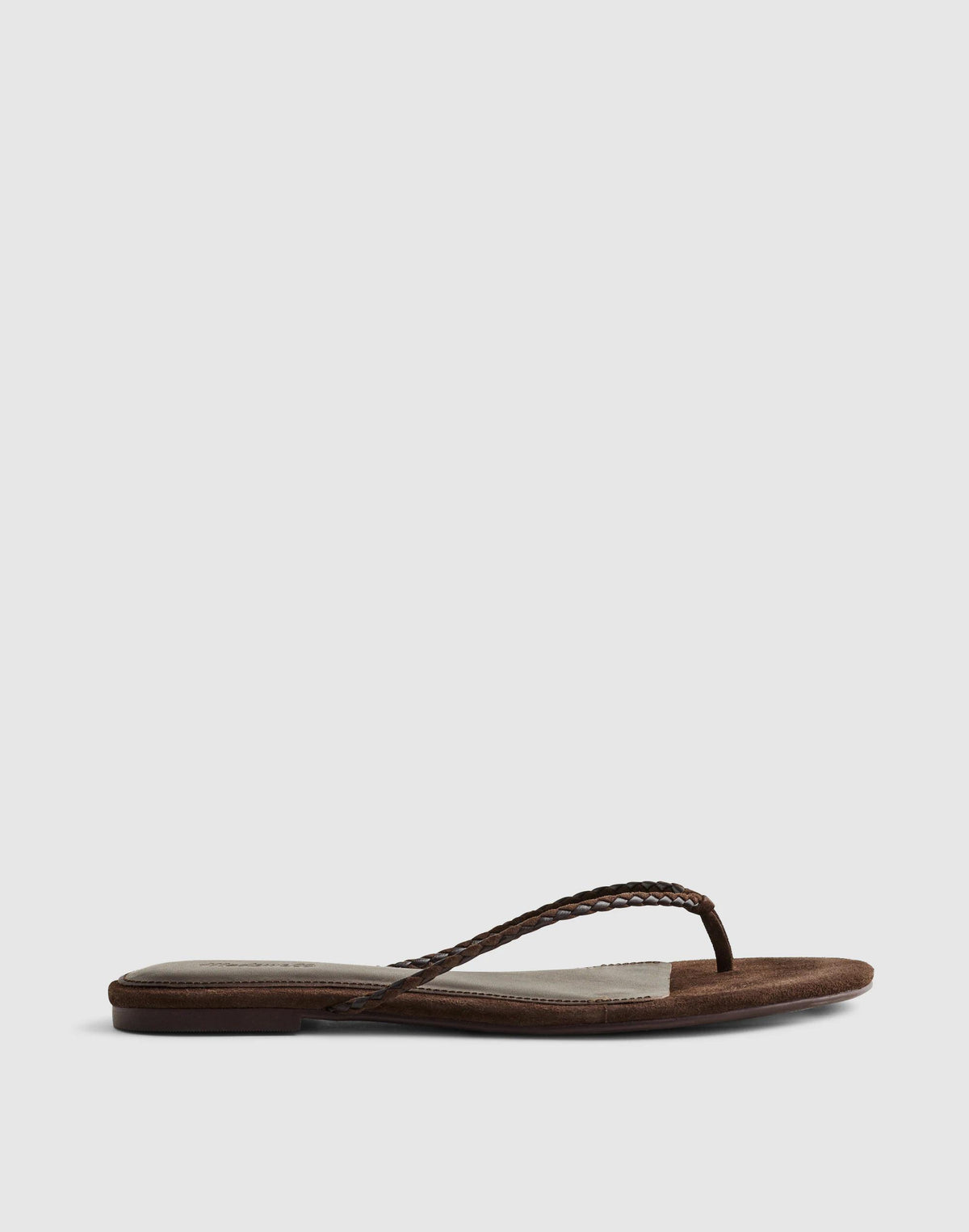 The Iggy Braided Thong Sandal Dark Carob | Madewell Featured