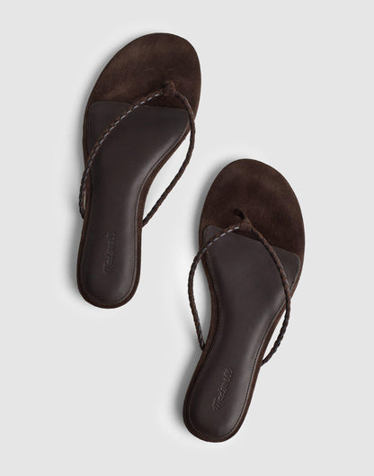The Iggy Braided Thong Sandal Dark Carob | Madewell Featured