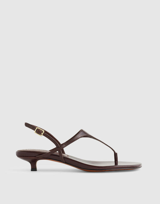 The Chiara Kitten Heel Slingback Sandal Espresso Bean | Madewell Recommended