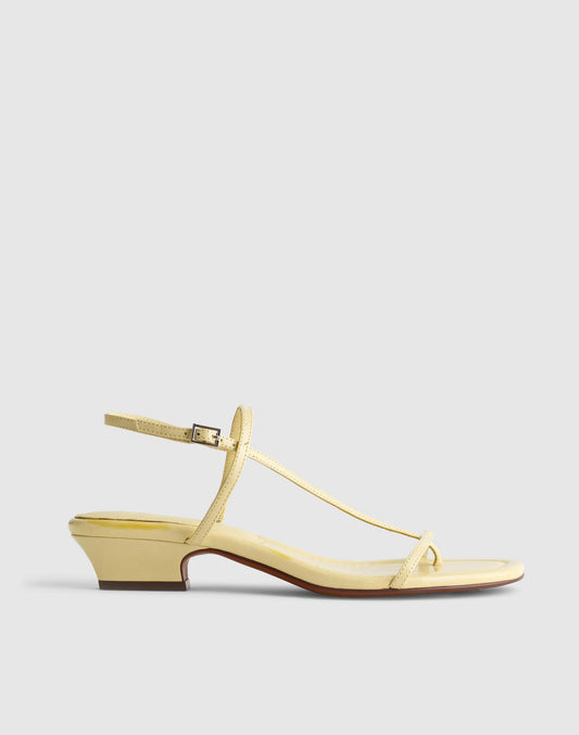 The Maycie Asymmetric T-Strap Sandal Pale Pineapple | Madewell Classic