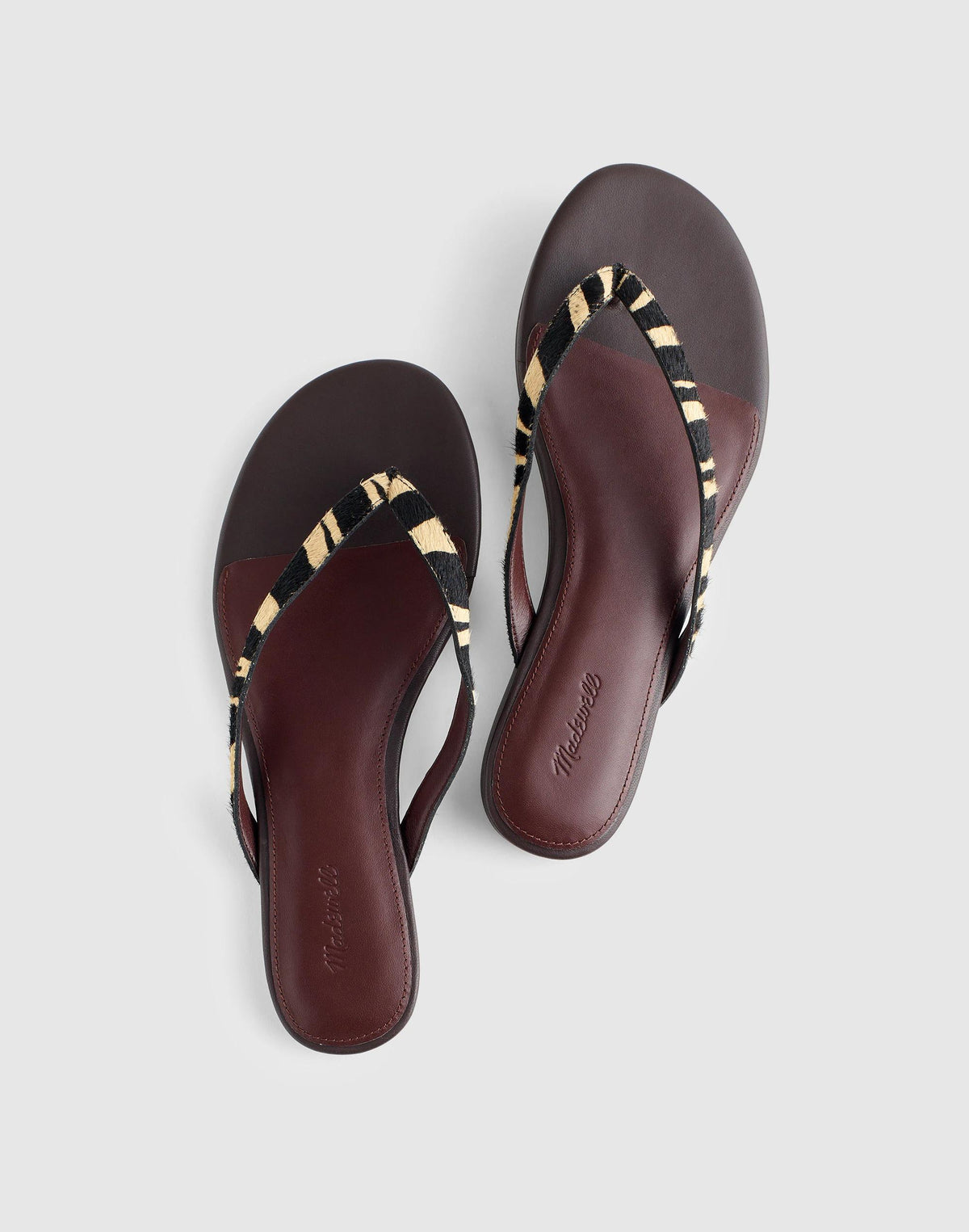 The Iggy Thong Sandal Espresso Bean Multi | Madewell Everyday