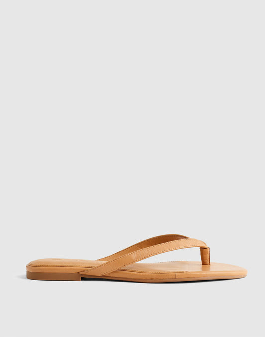 The Iggy Thong Sandal Golden Tan | Madewell Featured