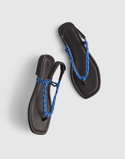 The Aliyah Thong Sandal in Paracord Retro Blue | Madewell Premium