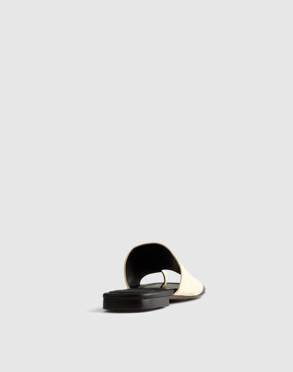 The Maycie Toe-Loop Slide Flax | Madewell Premium