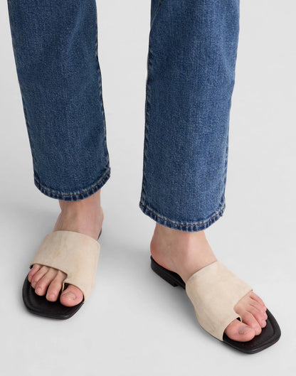 The Maycie Toe-Loop Slide Flax | Madewell Premium