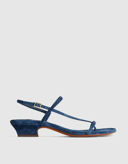 The Maycie Asymmetric T-Strap Sandal Warm Midnight | Madewell Trending
