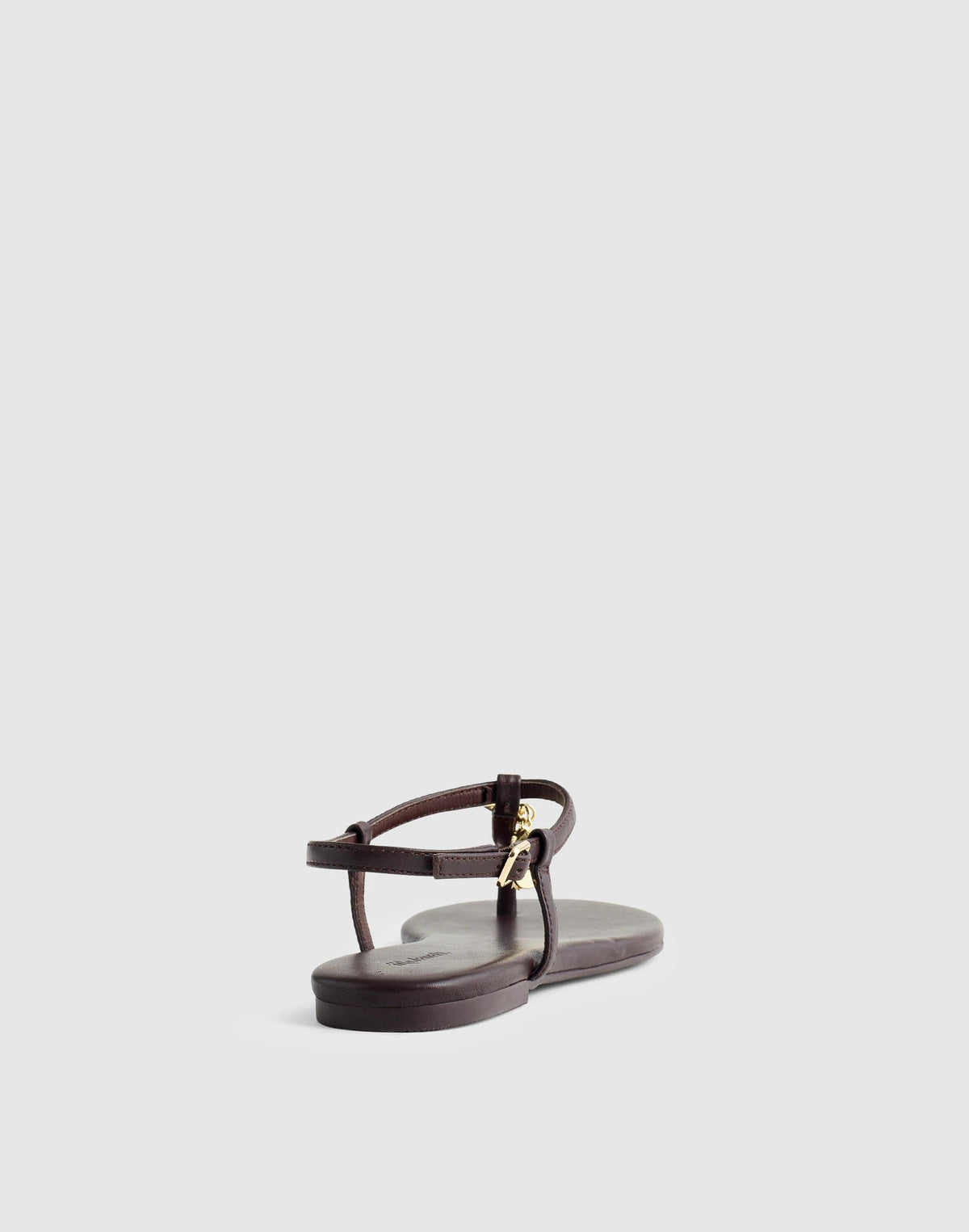 Madewell x Shopbop Iggy Charm T-Strap Sandal in Leather Coffee Bean | Madewell Essential