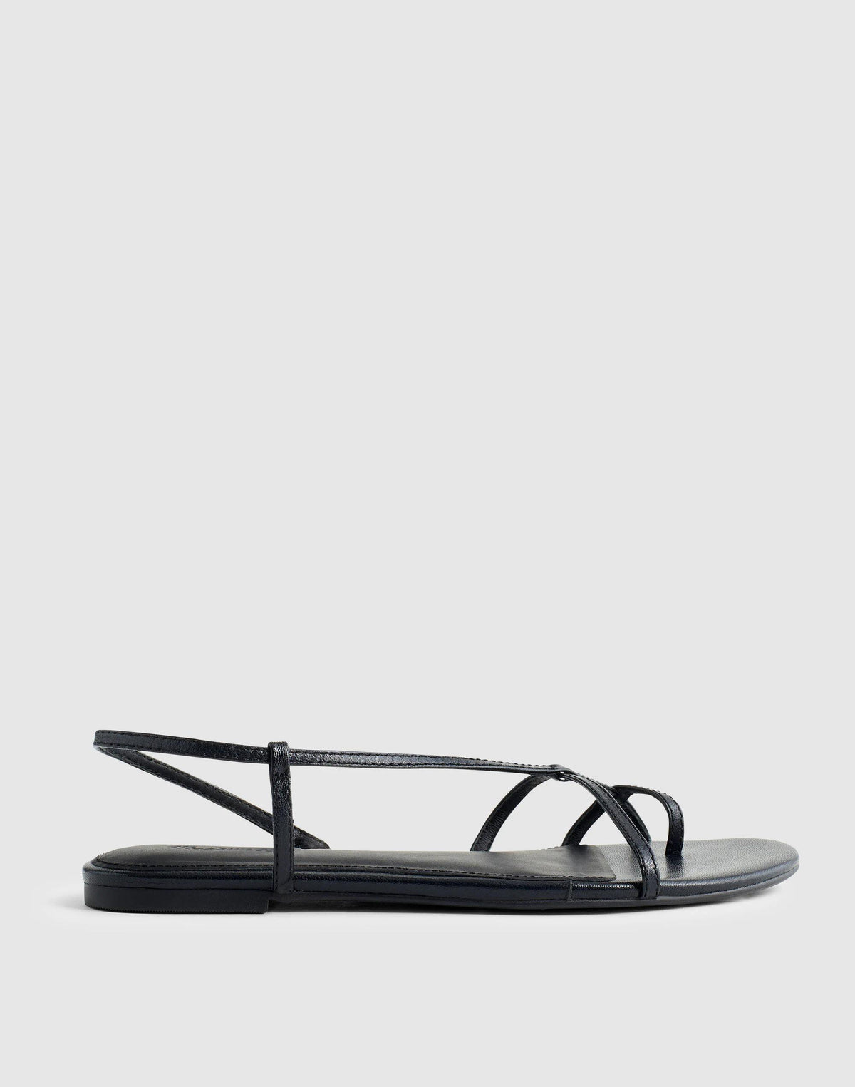 The Iggy Strappy Sandal True Black | Madewell Everyday
