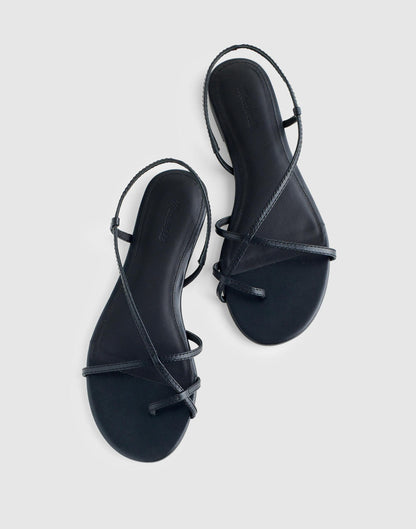 The Iggy Strappy Sandal True Black | Madewell Everyday