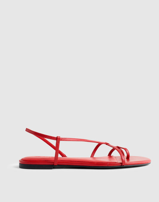 The Iggy Strappy Sandal Festival Red | Madewell Latest