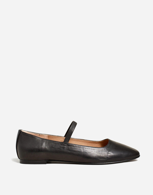The Greta Ballet Flat True Black | Madewell Signature