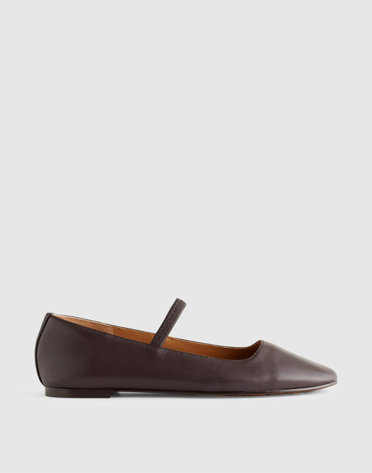 The Greta Ballet Flat Coffee Bean | Madewell Classic