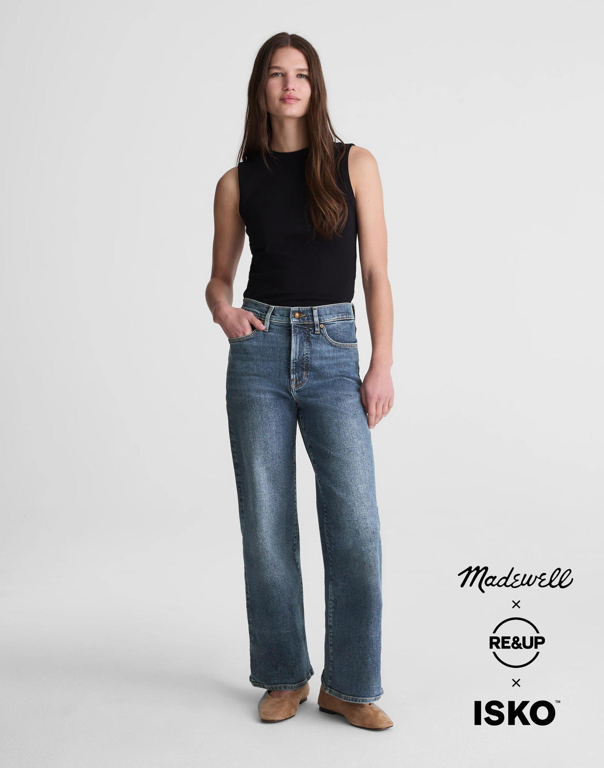 Short Circular Wide-Leg Jean Soft Indigo Wash | Madewell Value