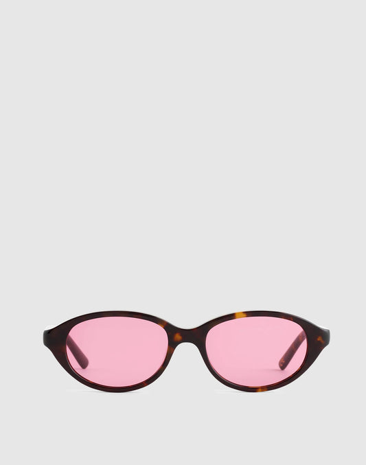 The Solina Oval Sunglasses Whisky Tort | Madewell Exclusive