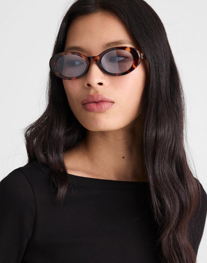 Russell Oval Sunglasses Whisky Tort | Madewell Value