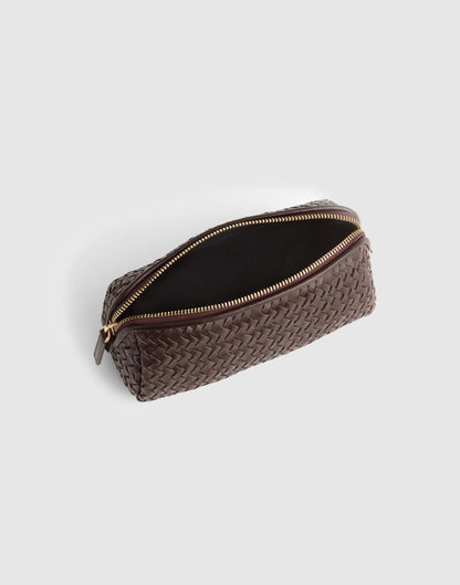 The Signature Woven Zip Pouch Coffee Bean | Madewell Trusted