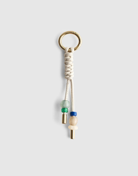 Braided Leather Bag Charm Vintage Muslin | Madewell Best Seller