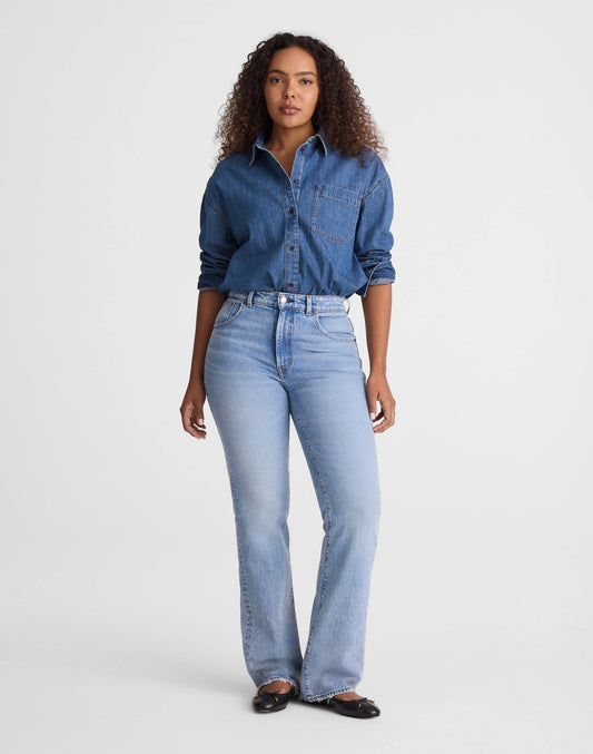 Curvy Relaxed Bootcut Jeans Raebrook Wash | Madewell Top Pick