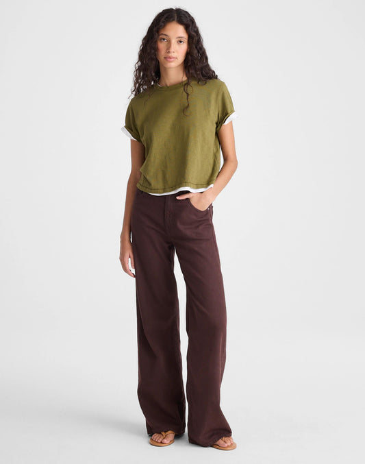 The Short Ultimate Wide-Leg Jean in Airy Denim Burnt Cocoa | Madewell Featured