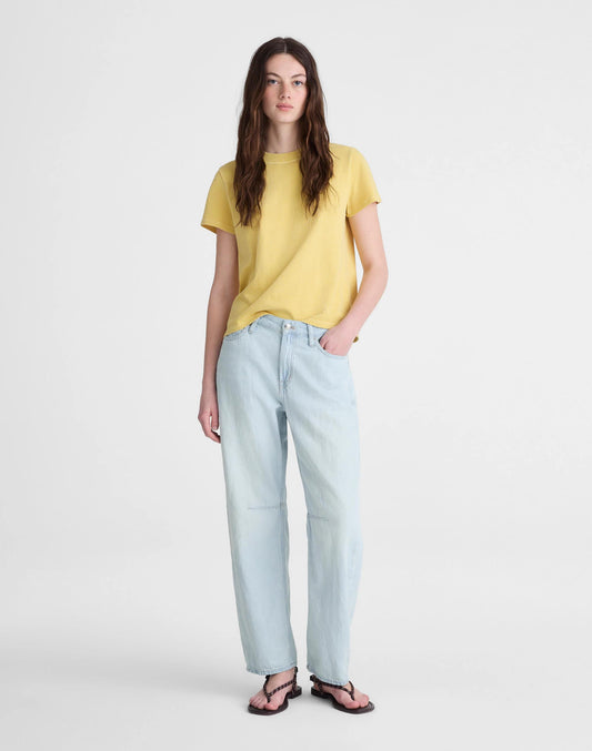 The Short Darted Barrel-Leg Jean in Airy Denim Laguna Wash | Madewell Sale