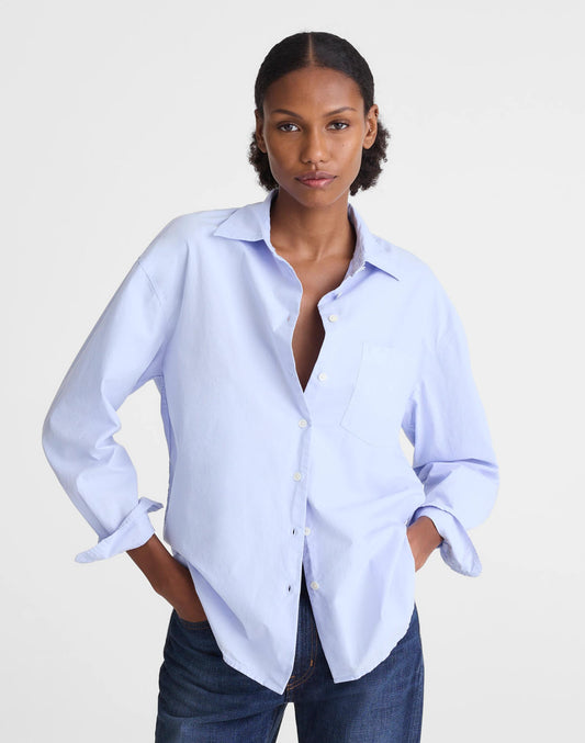 The Easy Shirt in Poplin Light Blue | Madewell Premium