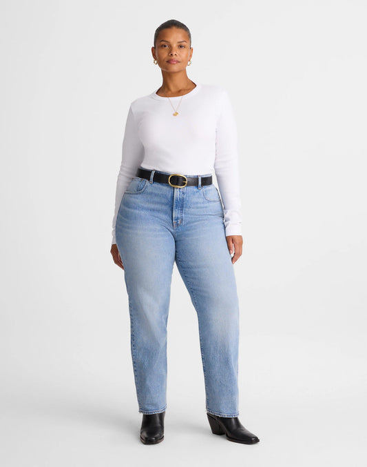 The Plus Longline Straight Jean Raebrook Wash | Madewell Sale