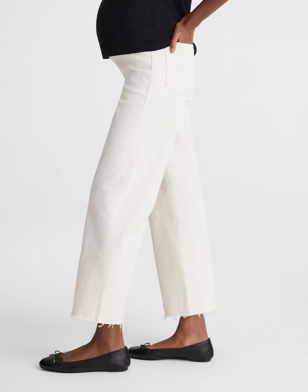 The Maternity Perfect Vintage Wide-Leg Crop Jean in Vintage Canvas Vintage Canvas | Madewell Trending
