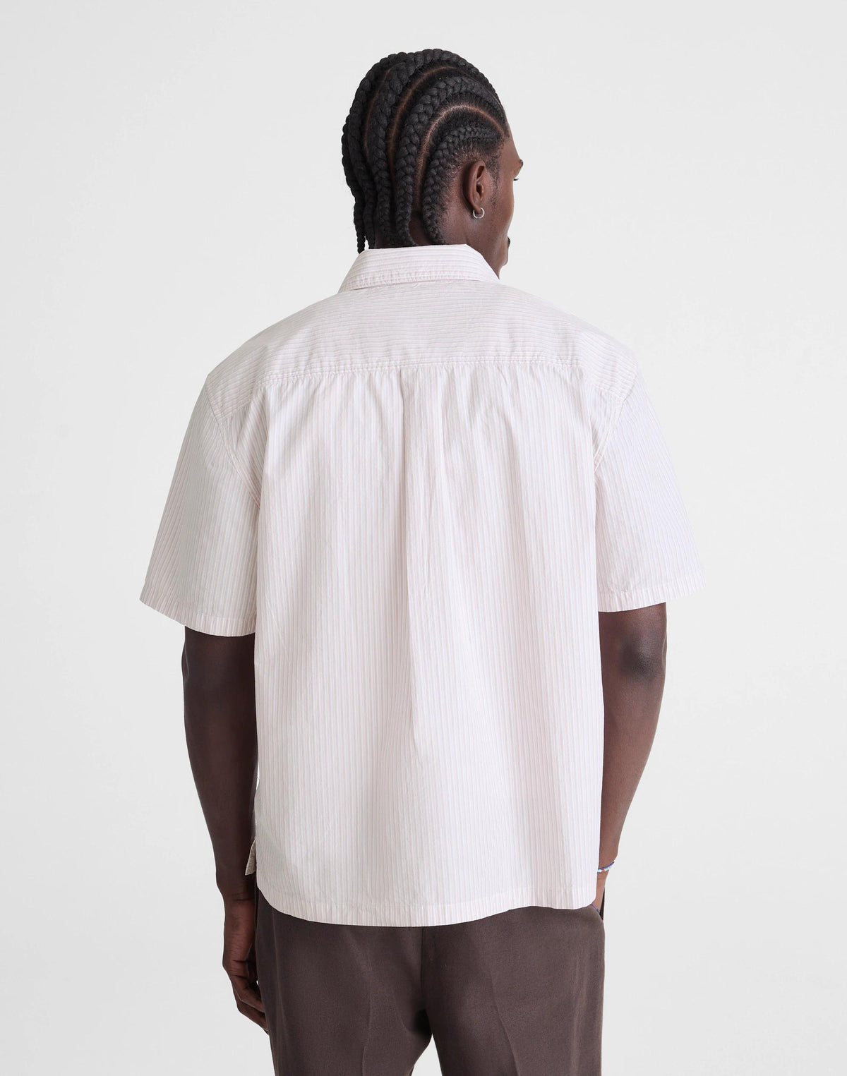 Boxy Cropped Shirt in Crisp Poplin Mini Shirting Stripe | Madewell Quality