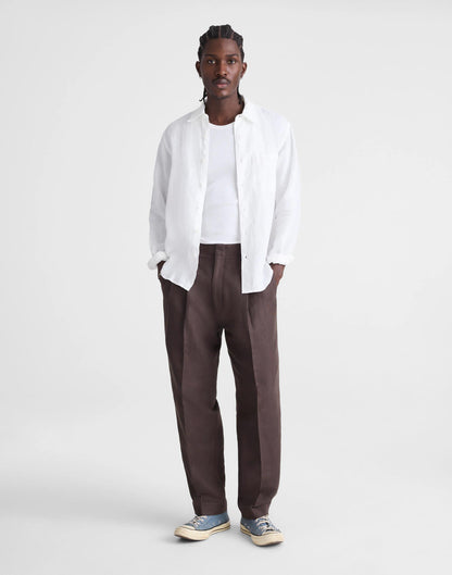 Button-Up Shirt in Linen White | Madewell Popular