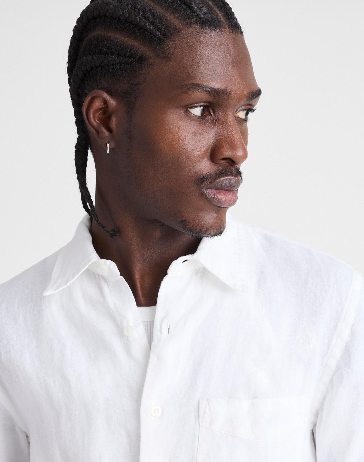 Button-Up Shirt in Linen White | Madewell Popular