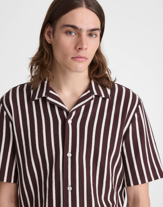 The Camp Shirt in Seaport Terry Coffee Bean | Madewell Trending