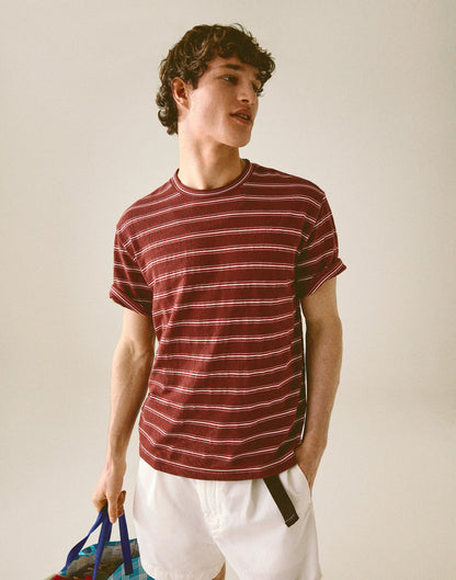 The Vintage Tee in Jacquard Dusty Merlot | Madewell Smart Buy
