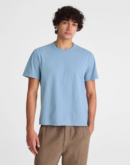 Garment-Dyed Allday Crewneck Tee Tranquil Blue | Madewell Best Seller