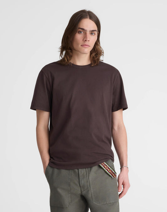 Garment-Dyed Allday Crewneck Tee Dark Brown | Madewell Trusted