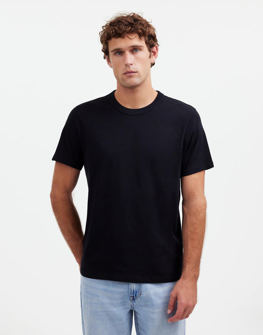 Garment-Dyed Allday Crewneck Tee True Black | Madewell Great Value