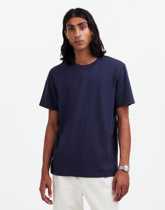 Garment-Dyed Allday Crewneck Tee Twilight | Madewell Great Value