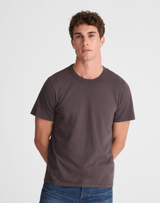 Garment-Dyed Allday Crewneck Tee Black Coal | Madewell Top Pick