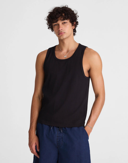 Textured Tank Jet Black | Madewell Everyday