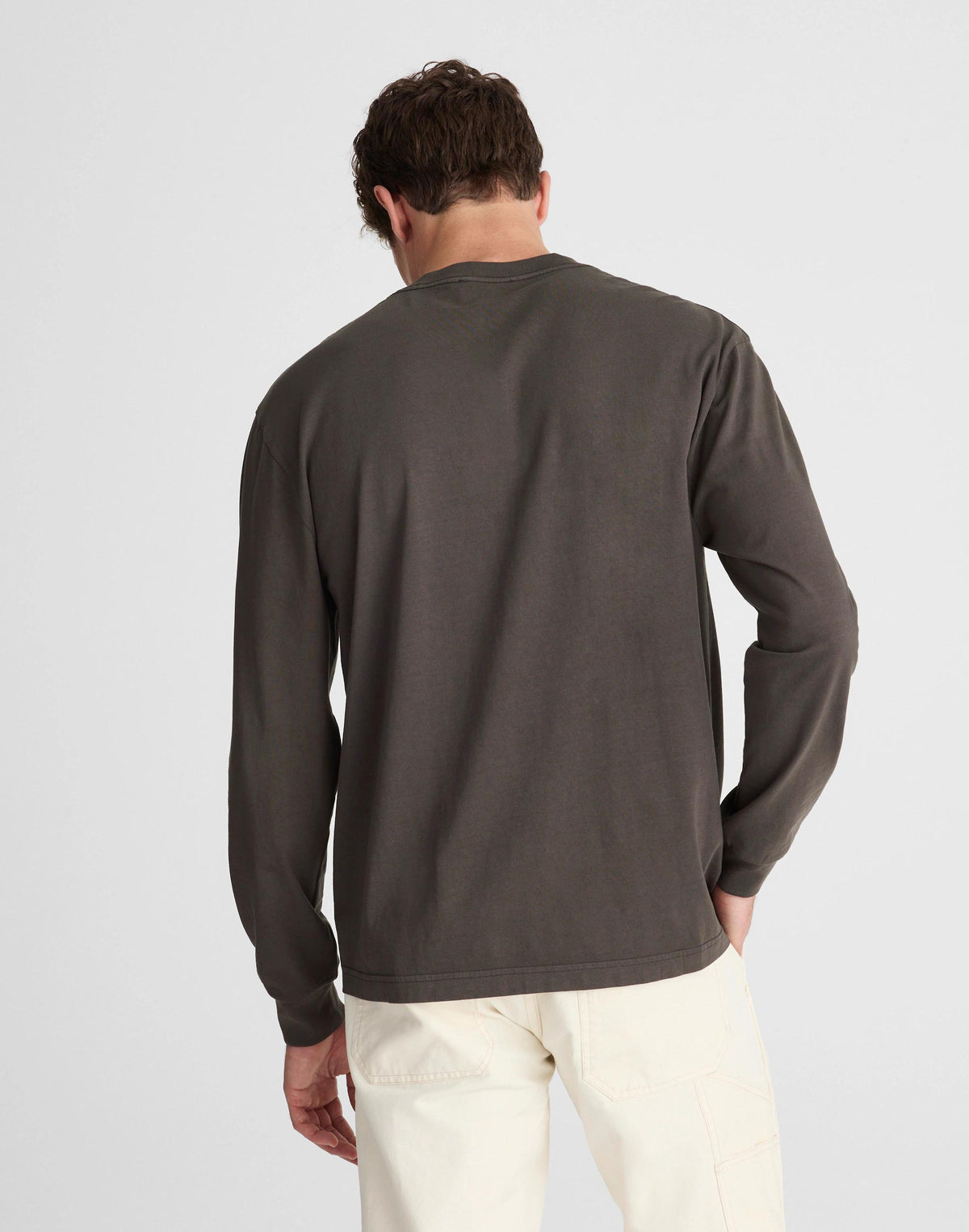 The Long-Sleeve Vintage Pocket Tee Almost Black | Madewell Popular