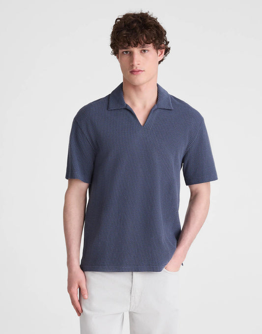 Skipper Polo in Jacquard Heirloom Blue Overdye Stripe | Madewell Hot Sale