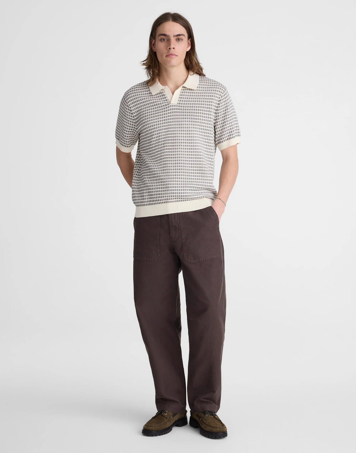 Single-Button Sweater Polo Vintage Ivory | Madewell Signature