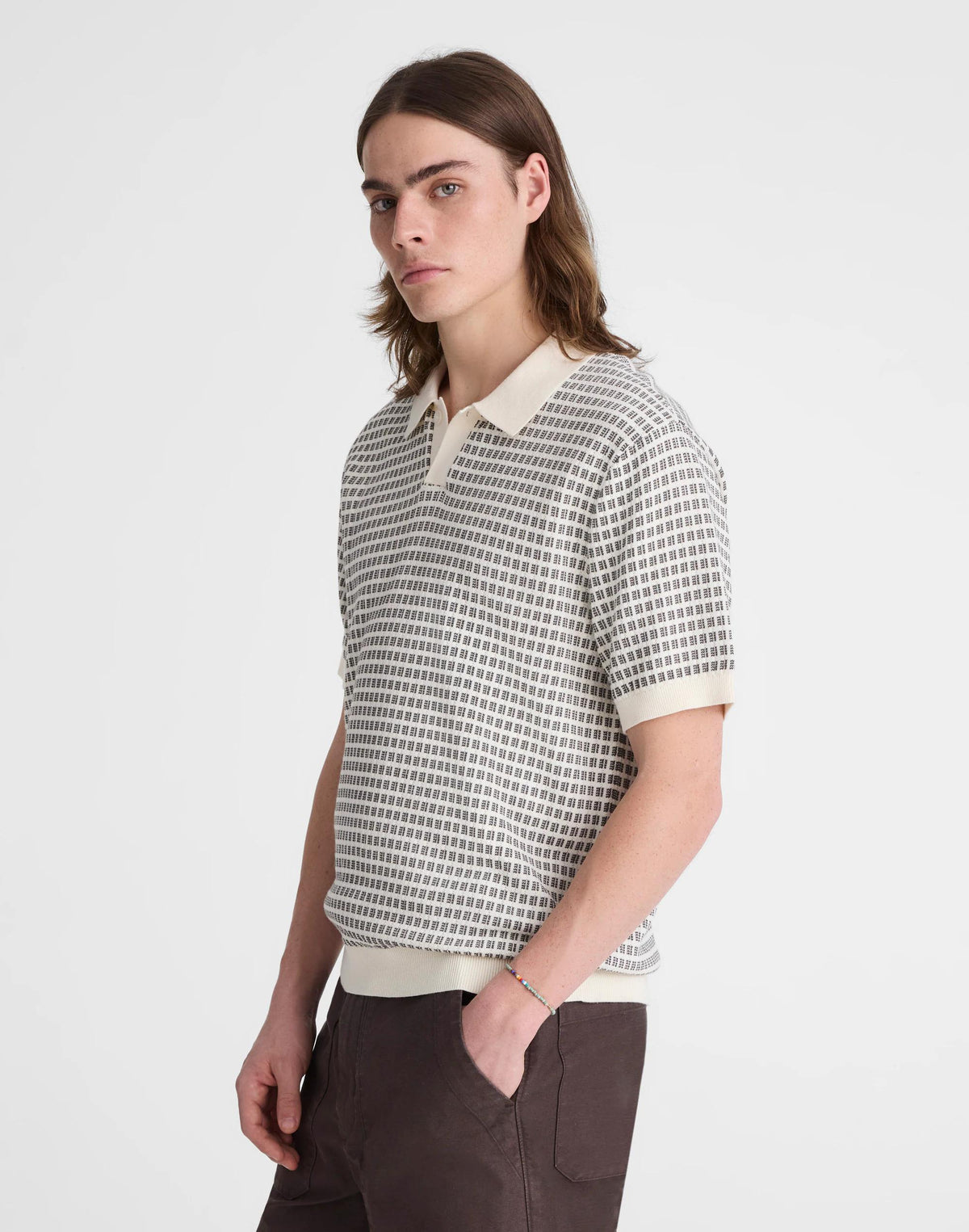 Single-Button Sweater Polo Vintage Ivory | Madewell Signature
