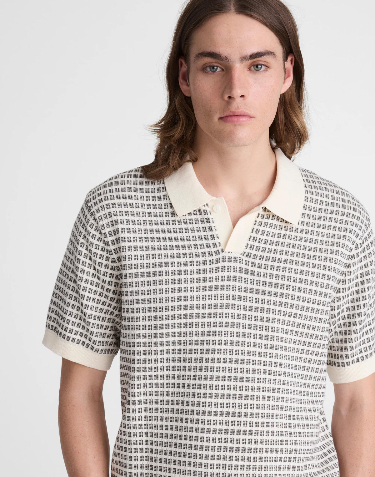 Single-Button Sweater Polo Vintage Ivory | Madewell Signature