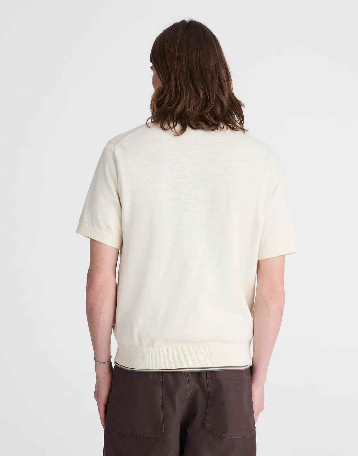 Johnny-Collar Sweater Polo in Slub Knit Cotton Antique Cream | Madewell Customer Favorite