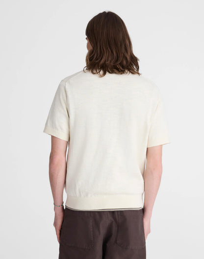 Johnny-Collar Sweater Polo in Slub Knit Cotton Antique Cream | Madewell Customer Favorite