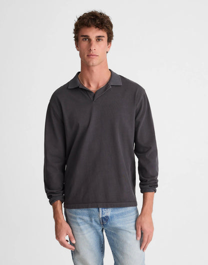 Compact-Knit Polo Coal | Madewell Classic